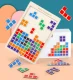Bakalu koka loģikas spēle Tetris kluči KZ0952