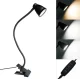 LED galda lampa ar klipsi, 5W, USB barošana, melna