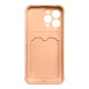 Apple iPhone X / Xs 10 5.8\" Silicone Wallet Card Case, Pink | Silikona Vāciņš Maciņš Apvalks Bampers