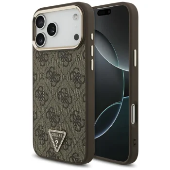 Guess 4G Triangle Logo MagSafe vāciņš iPhone 17 / 18 Pro Max, brūns