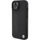 BMW iPhone 15 vāciņš Leather Hot Stamp, melns