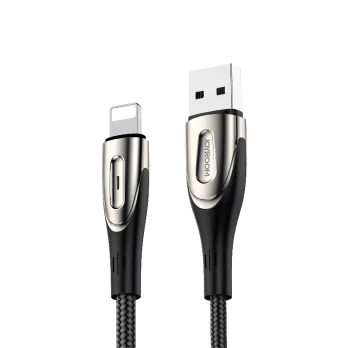 Joyroom Sharp Series S-M411 USB-A uz Lightning kabelis 3A 1.2m melns