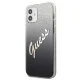 Guess iPhone 12 mini vāciņš Glitter Gradient Script, melns