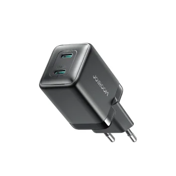 Sienas lādētājs Joyroom JR-TCG17 GaN 45W 2x USB-C, melns