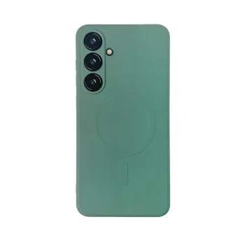Wozinsky Samsung Galaxy S24 FE vāciņš Liquid Silicone Case MagSafe, zaļš