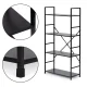 Plaukts ar 4 plauktiem ModernHome lofta stilā 58.5x23.5x113 cm, melns