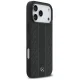 Mercedes vāciņš iPhone 17 Pro Max ar MagSafe Leather Laurel Leaves Stripes, melns