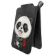 Nimmy New Big-Eye Cute Pets 2.0 Panda magnētiskais maciņš ar statīvu, melns