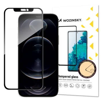 5D Aizsargstikls Apple iPhone 14 / 13 / 13 Pro / SE (2025) / 16e / 17e 6.1'', Melns Pilna Pārklājuma (Tempered Glass)