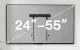 Perlegear PGMT7 TV sienas stiprinājums 24-55\", melns