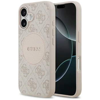 Guess 4G Circle Classic Logo MagSafe vāciņš Apple iPhone 17, Rozā