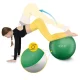 Vingrošanas bumba 4FIZJO Reh Ball 65 cm ar pumpi, zaļa