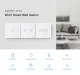 Sienas Pieskāriena Viedais Slēdzis (2- kanāli) /WiFi/ RF 433 Sonoff T2 EU TX | Wall Mounted Smart Light Switch