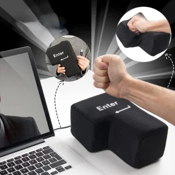 Liels Enter Taustiņš Antistress Spilvens USB | Big Key Button Stress Relief Pillow