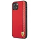 Ferrari iPhone 13 mini vāciņš On Track Carbon Stripe, sarkans