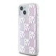 DKNY iPhone 15 / 14 / 13 vāciņš Liquid Glitter Multilogo, rozā