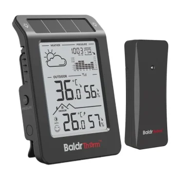 BALDRTHERM B0596WT2H2P-V1 meteoroloģiskā stacija, melna