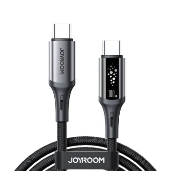 Joyroom S-A60 StarTalk USB-C uz USB-C kabelis 100W 1.2m, melns