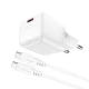 Acefast A73 Mini PD 20W GaN tīkla lādētājs + USB-C kabelis, balts