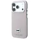 Karl Lagerfeld Grained Choupette Head Metal MagSafe vāciņš iPhone 17/18 Pro Max, rozā