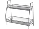Divlīmeņu metāla organizators virtuvei un vannas istabai, 32.5x31x17 cm, melns