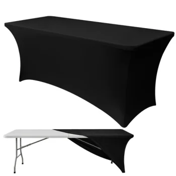 Elastīgs banketu galda pārvalks 183x75x75cm Ruhhy, melns