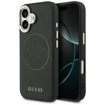 Guess Perforated 4G MagSafe vāciņš iPhone 17 - melns