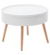 Modernhome apaļš kafijas galdiņš ar nodalījumu 60 cm