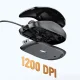 Ugreen 90789 vadu optiskā pele, 1200 DPI, USB, 1.5 m, melna