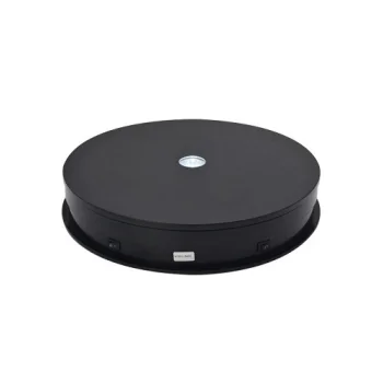 Rotējošs LED produktu demonstrācijas paliktnis 30cm, melns
