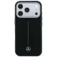 Mercedes vāciņš iPhone 18 Pro Max / 17 Pro Max Leather Semi Wrap Iconic Line MagSafe, melns