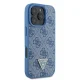 Guess iPhone 16 Pro vāciņš Crossbody 4G Metal Logo Strass, zils