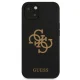 Guess GUHCP13SLS4GGBK Silicone 4G vāciņš iPhone 13 mini, melns