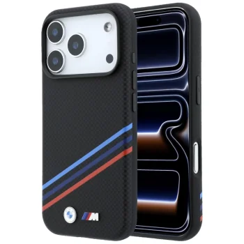 BMW M Quadrille Kevlar Print MagSafe vāciņš priekš iPhone 18 Pro / 17 Pro, melns