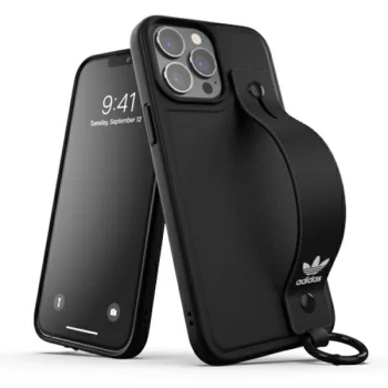 Adidas iPhone 13 Pro Max vāciņš ar rokas siksniņu, melns