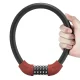 Rockbros RKS570-RD velosipēda saslēdzējs ar kodu, tērauda trose