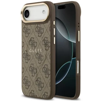 Guess 4G PU Classic Logo MagSafe vāciņš iPhone 17 Air - brūns