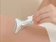 Nerūsējošā tērauda Gua Sha masāžas plāksnīte ar rullīti, sudraba