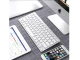 Bezvadu Bluetooth tastatūra datoriem, iPad, Mac, kompakta, balta