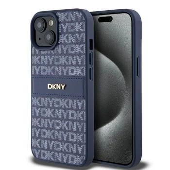 Dkny iPhone 15 / 14 / 13 vāciņš Mono Stripe & Metal Logo, zils