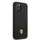 Ferrari Silicone Metal Logo MagSafe vāciņš iPhone 14 6.1\", melns (FEHMSIP14SBK)