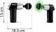 Ķermeņa masāžas pistole + 8 uzgaļi Neo-sport NS-500, Melns | Body Massage Gun