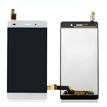 LCD ekrāns ar rāmi Huawei P8 Lite, balts (atjaunots)