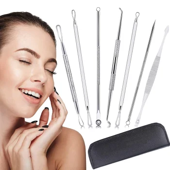 Instrumenti Karote UNO Vidal Loop Sejas Tīrīšanai, Melngalvju un Komedonu Noņemšanai, 7 gab. | Tools for Cleaning...