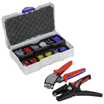 KNIPEX 97 90 14 vadu uzgaļu gofrēšanas komplekts ar PreciStrip16 un Twistor16