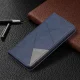 Huawei P50 Geometric Pattern Leather Stand Case Cover - Blue | Vāks Maciņš Maks Grāmatiņa Apvalks
