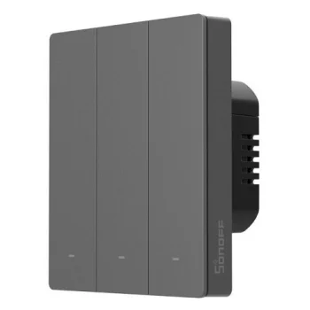 Sonoff M5-3C-80M Viedais Sienas Slēdzis, Wi-Fi, Matter, Melns