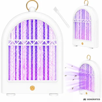Elektriskā UV LED insektu lampa pret odiem un mušām, 2 režīmi, USB