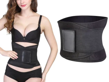 Neoprēna novājēšanas josta fitness, izmērs M, Melna
