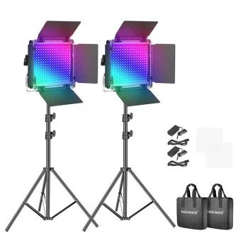 Neewer 660 PRO RGB LED studijas apgaismojuma komplekts ar statīviem (50W)